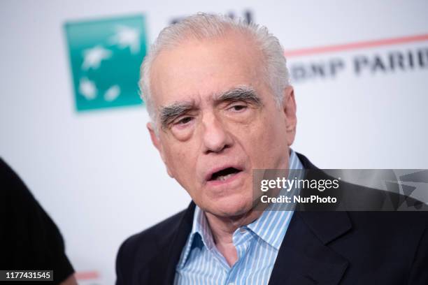 Martin Scorsese attends the photocall of the movie ''The Irishman'' during the 14th Rome Film Festival on October 21, 2019 in Rome, Italy.