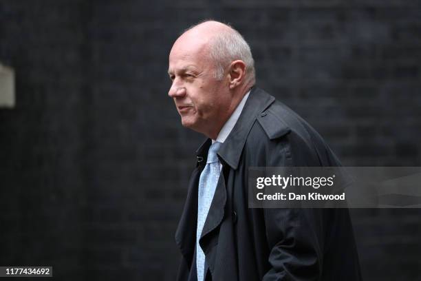 Conservative MP Damian Green arrives in Downing Street on October 21, 2019 in London, England. Prime Minister Boris Johnson is pressing Parliament...