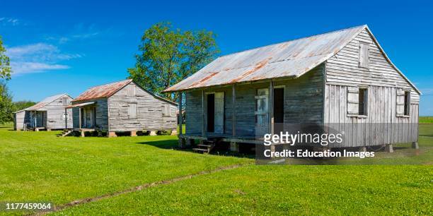 Old Slave Cabins on St. Joseph Plantation, Vacherie, Louisiana.