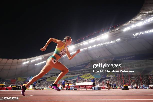 Carley Thomas of Australia competes in the Women's 800 metres heats during day one of 17th IAAF World Athletics Championships Doha 2019 at Khalifa...