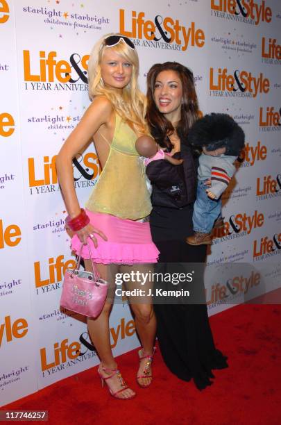 Guest in Paris Hilton Costume and Rosanna Giacalone, Publisher Life & Style Weekly in Angelina Jolie Costume