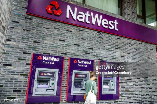 London, NatWest bank, ATM.