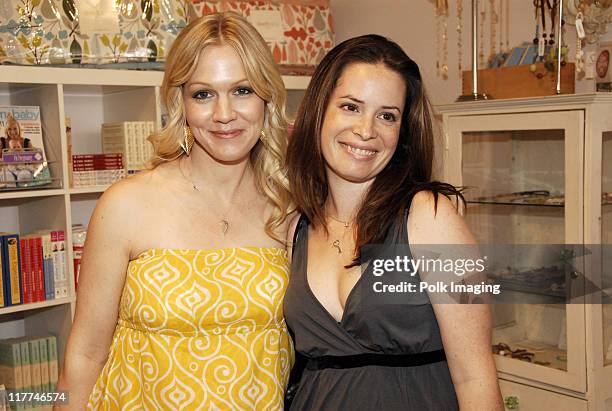 Jennie Garth and Holly Marie Combs during SoulMate Diamonds & Jennie Garth Host A Mother's Day Benefit For The Children's Defense Fund at NOM - May...
