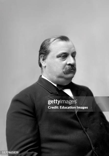 Grover Cleveland, 1837-1908, 22nd and 24th President of the United States 1885_89 and 1893_97, Half-Length Portrait, Photograph by Charles Milton...