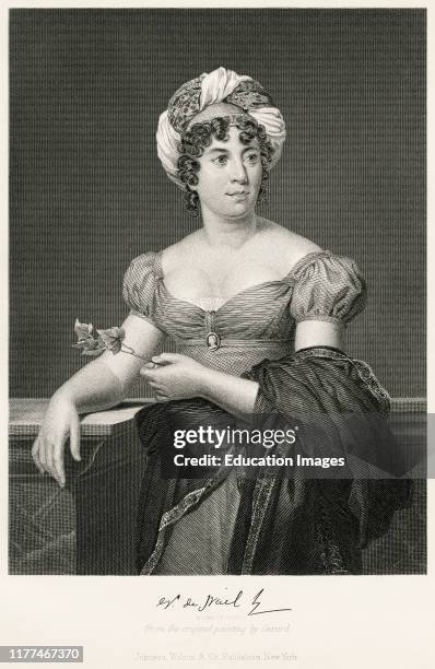 Anne Louise Germaine de Sta¥l-Holstein, 1766-1817, Commonly known as Madame de Stael, French Woman of Letters and Historian, Half-Length Portrait,...
