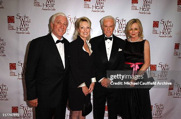 Leslie Nielsen with guest, Robert Culp and guest during "So The World May Hear" Awards Gala - All Access at Rivercentre in St. Paul, Minnesota,...