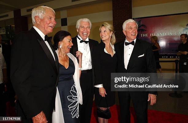 Peter Graves with wife Joan Endress, William Austin, Leslie Nielsen and guest