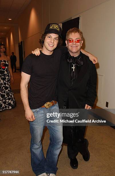 Gavin DeGraw and Sir Elton John during "So The World May Hear" Awards Gala - All Access at Rivercentre in St. Paul, Minnesota, United States.