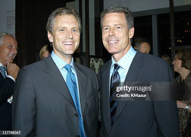 John Sykes and Jeff Bewkes during Central Park Conservancy hosts 150th Anniversary of the Park at Mandarin Oriental Hotel in New York City, New York,...