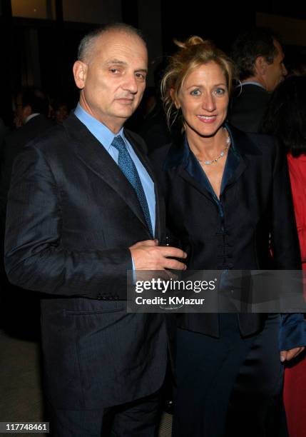 David Chase and Edie Falco during Central Park Conservancy hosts 150th Anniversary of the Park at Mandarin Oriental Hotel in New York City, New York,...