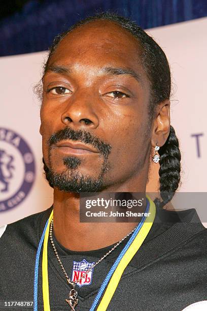 Snoop Dogg during The Chelsea Football Club, Adidas and the William Morris Agency Host "The Hit The Ground Running" Party at Skybar in Los Angeles,...