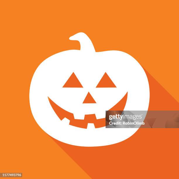 illustrazioni stock, clip art, cartoni animati e icone di tendenza di icona della zucca di halloween arancione - zucca di halloween