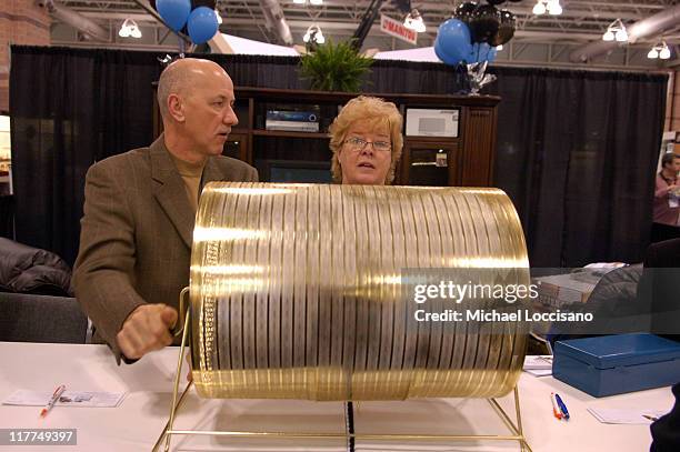 Joseph Mutinski and Kathleen O'Brien during 2007 Atlantic Builders Convention - Foundation For Housing Raffle Booth - April 19, 2007 at Atlantic City...