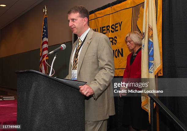 Tom Critelli and Mary Anderson, President, NJBA during 2007 Atlantic Builders Convention - NJBA Awards Luncheon with Guest Speaker P.J. O'Rourke at...