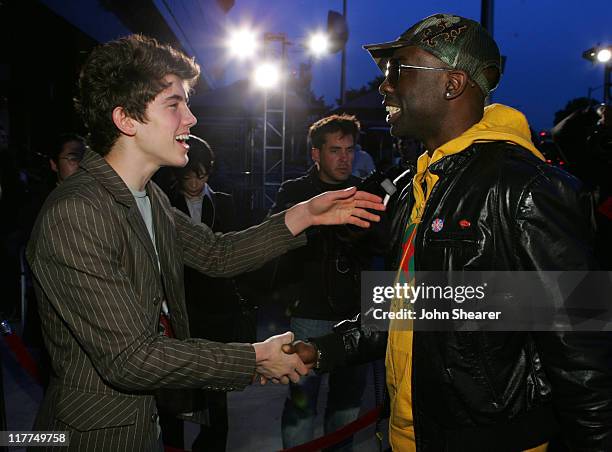 Carter Jenkins and Sam Sarpong during Playstation 2's "Kingdom Hearts II" Launch Party - Red Carpet and Inside at Astra Restaurant in West Hollywood,...