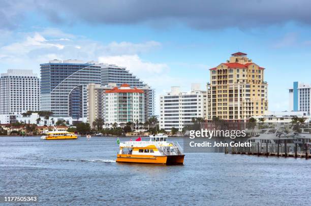 fort lauderdale, florida - atlantic intracoastal waterway stock pictures, royalty-free photos & images