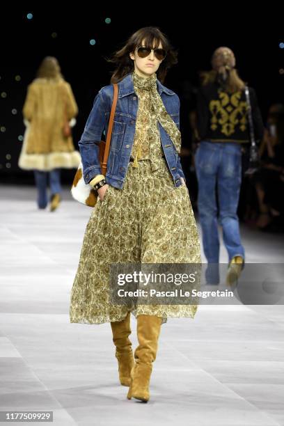 Model walks the runway during the Celine Womenswear Spring/Summer 2020 show as part of Paris Fashion Week on September 27, 2019 in Paris, France.