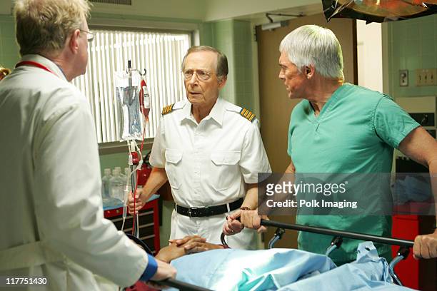 Ed Begley Jr., Bernie Kopell and Chad Everett during 2006 TV Land Awards Spoof of "Grey's Anatomy" at Robert Kennedy Medical Center in Los Angeles,...