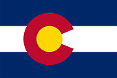 Flag of the State of Colorado Vector illustration