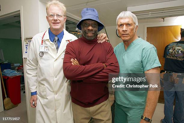 Ed Begley Jr., Jimmie Walker and Chad Everett during 2006 TV Land Awards Spoof of "Grey's Anatomy" at Robert Kennedy Medical Center in Los Angeles,...