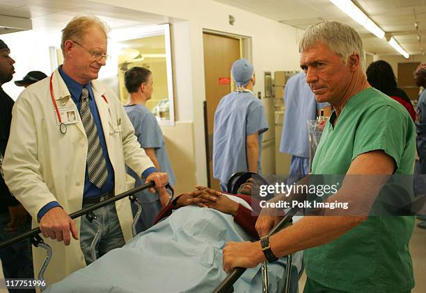 Ed Begley Jr., Jimmie Walker and Chad Everett during 2006 TV Land Awards Spoof of "Grey's Anatomy" at Robert Kennedy Medical Center in Los Angeles,...