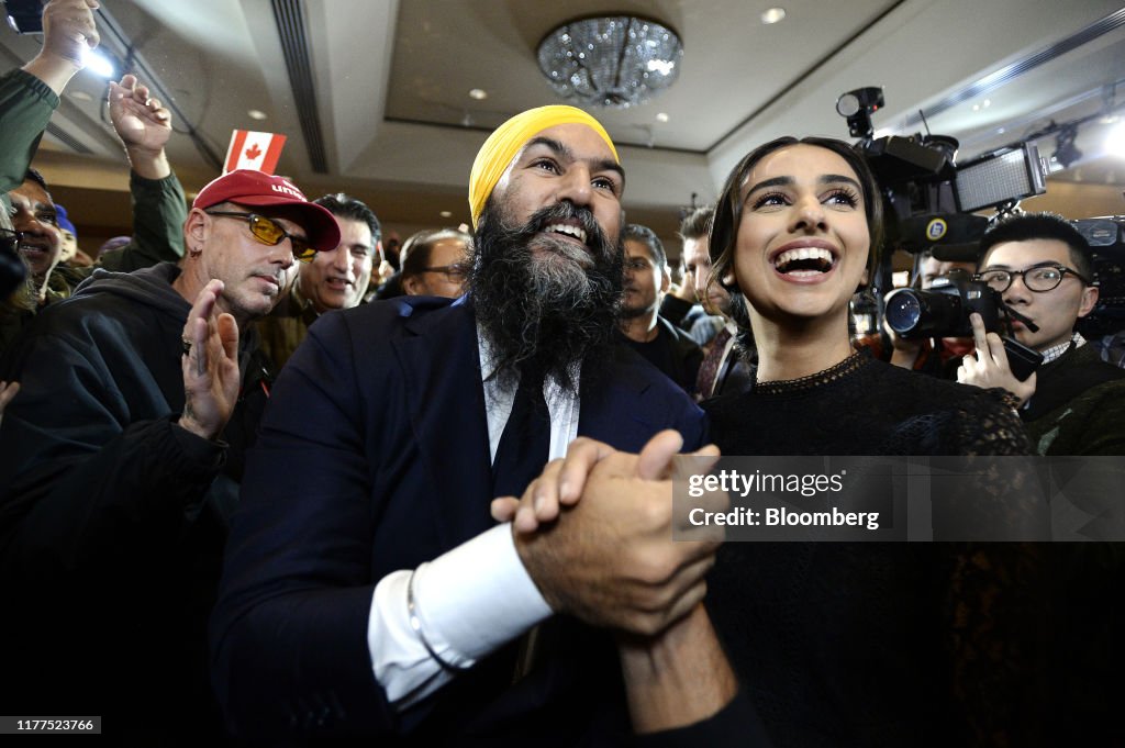 New Democratic Party Leader Jagmeet Singh Attends Election Night Event