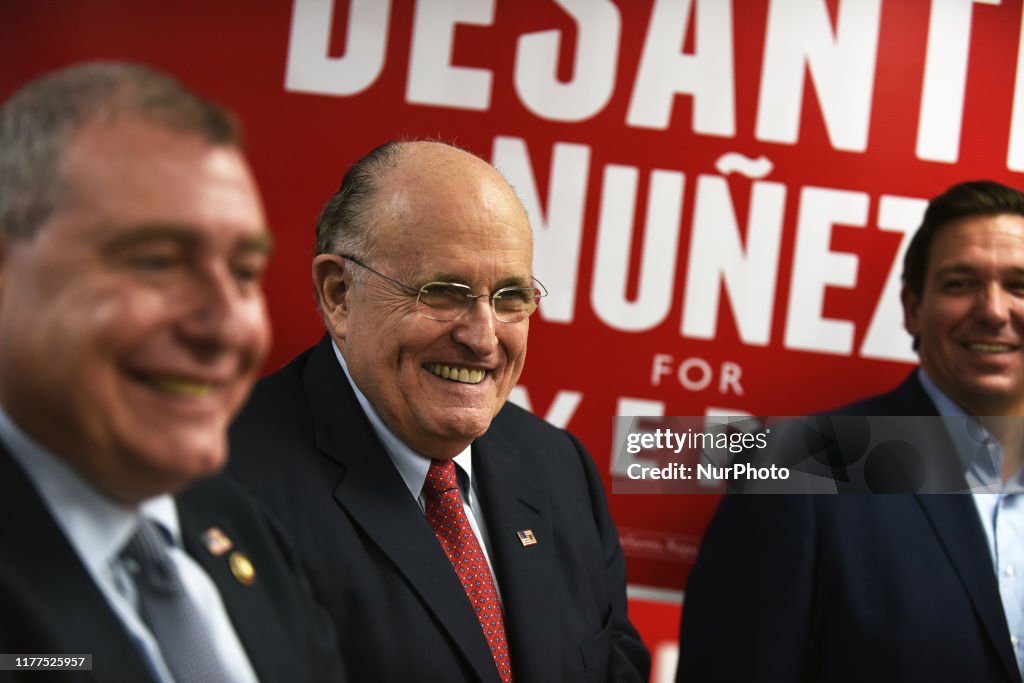 Giuliani Associate Lev Parnas At Campaign Rally For Florida Governor