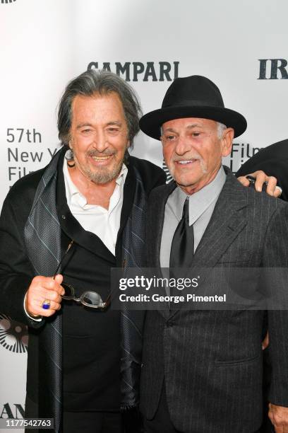 Al Pacino and Joe Pesci attend "The Irishman" premiere during the 57th New York Film Festival at Alice Tully Hall, Lincoln Center on September 27,...