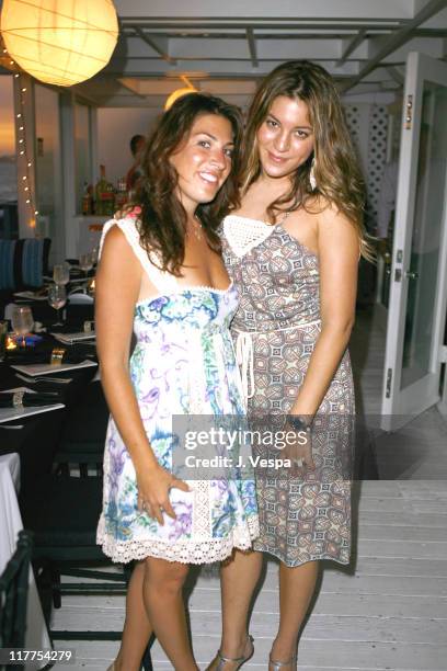 Jessica Meisels and Dani Stahl during Lia Sophia Dinner at Polaroid Beach House at Polaroid Beach House in Malibu, California, United States.