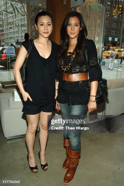 China Chow and Vanessa Carlton during Ruffian Celebrates Their Fall 2006 Collection at Maurice Villency in New York City, New York, United States.