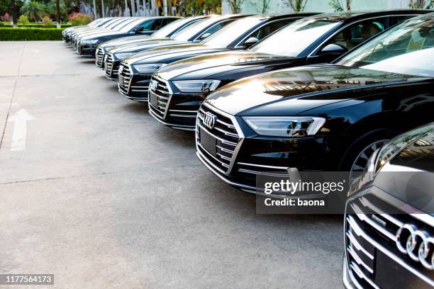 new audi a8 on the parking - audi a8 stock pictures, royalty-free photos & images