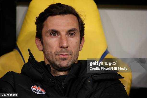Former Croatia captain Darijo Srna as a member of coaching staff of Shakhtar Donetsk during the UEFA Champions League group C match between Shakhtar...