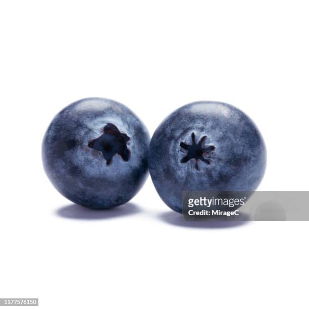 blueberry isolated on white background - blueberry ストックフォトと画像