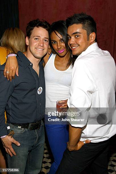 Knight and Marsha Thomason with guest during Mika Concert and After Party at Avalon Sponsored by Hollywood Life - June 8, 2007 at Avalon in...