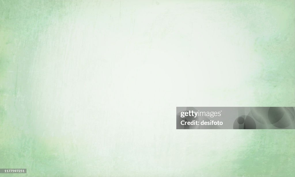 Horizontal vector Illustration of an empty light green pale colored grungy textured stock background