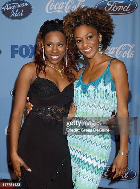 Vonzell Solomon and Nadia Turner during "American Idol" Season 4 - Top 12 Finalists Party at Astra West in West Hollywood, California, United States.