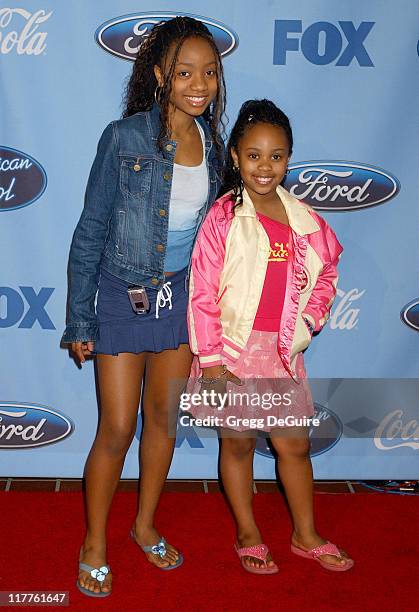 Dee Dee Davis and sister Aree during "American Idol" Season 4 - Top 12 Finalists Party at Astra West in West Hollywood, California, United States.