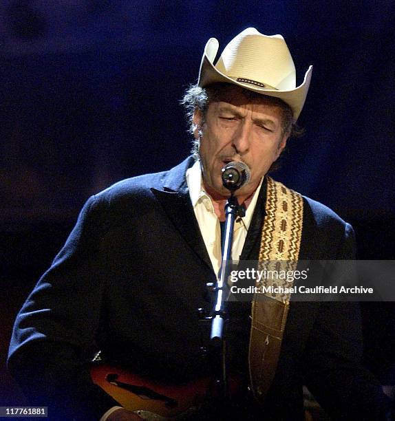 Bob Dylan during Willie Nelson and Friends: "Outlaws & Angels" - Show and Backstage at Wiltern Theatre in Los Angeles, California, United States.