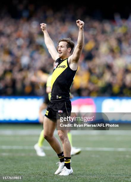 Kane Lambert of the Tigers during the 2019 AFL Grand Final match between the Richmond Tigers and the Greater Western Sydney Giants at Melbourne...