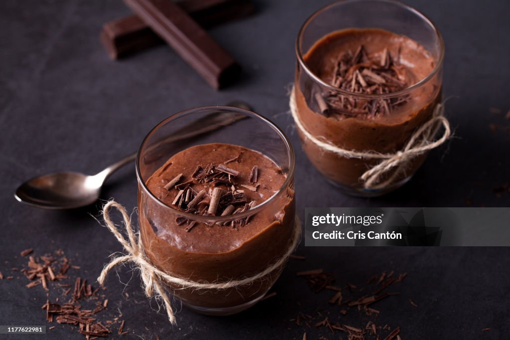 Dark chocolate mousse