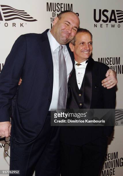 James Gandolfini and Ron Palillo attend "Moving Image Salutes John Travolta" at the Waldorf Astoria Hotel in New York City on Sunday, November 5,...