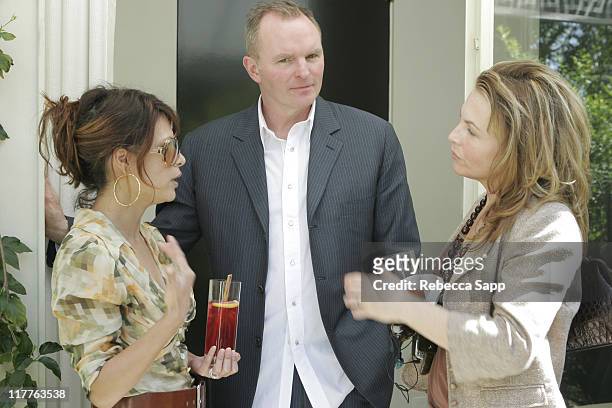 Mariah Weil, Greg Jordan and Suzanne Wilson during Kai Milla Fashion Show Hosted by Greg Jordan at Private Residence in Beverly Hills, California,...