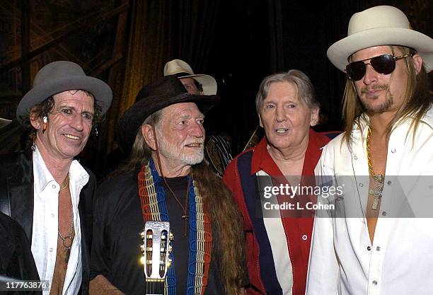 Keith Richards, Willie Nelson, Jerry Lee Lewis and Kid Rock