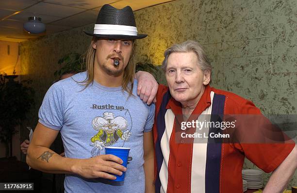 Kid Rock and Jerry Lee Lewis during Willie Nelson and Friends: "Outlaws & Angels" - Show and Backstage at Wiltern Theatre in Los Angeles, California,...