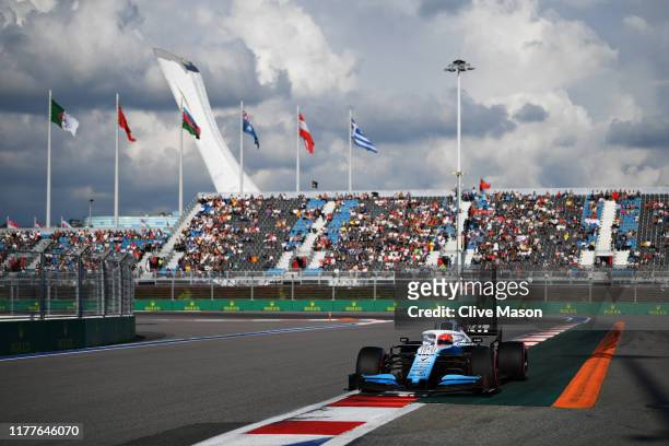 Robert Kubica of Poland driving the Rokit Williams Racing FW42 Mercedes on track during qualifying for the F1 Grand Prix of Russia at Sochi Autodrom...