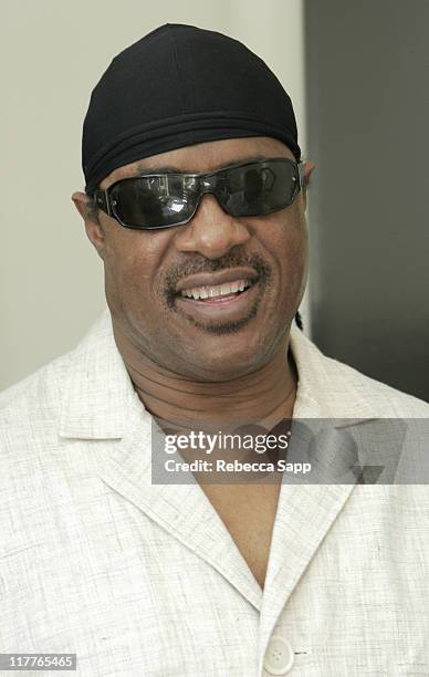 Stevie Wonder during Kai Milla Fashion Show Hosted by Greg Jordan at Private Residence in Beverly Hills, California, United States.