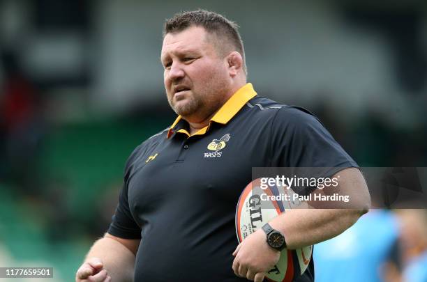 Wasps director of rugby Dai Young during the Premiership Rugby Cup Second Round match between Northampton Saints and Wasps at Franklin's Gardens on...