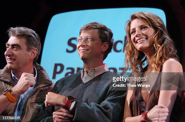 Nick Hayek Jr., CEO of Swatch Group, Bill Gates, chairman Microsoft, and Mischa Barton
