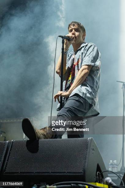 Lead vocalist Julian Casablancas of The Strokes performs live on stage during Ohana Festival at Doheny State Beach on September 27, 2019 in Dana...
