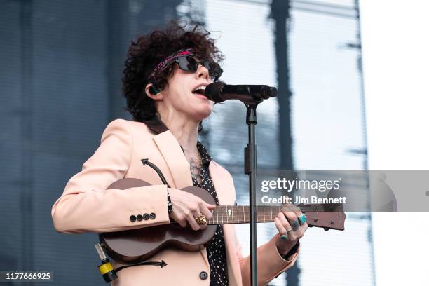 Singer songwriter LP performs live on stage during Ohana Festival at Doheny State Beach on September 27, 2019 in Dana Point, California.